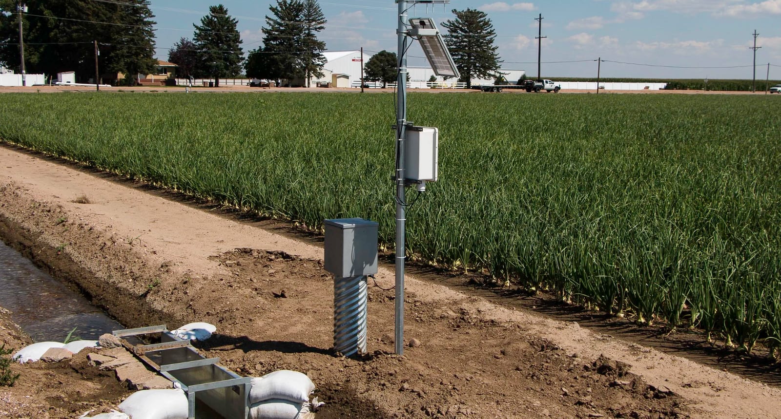 SCADA controller at an irrigated field